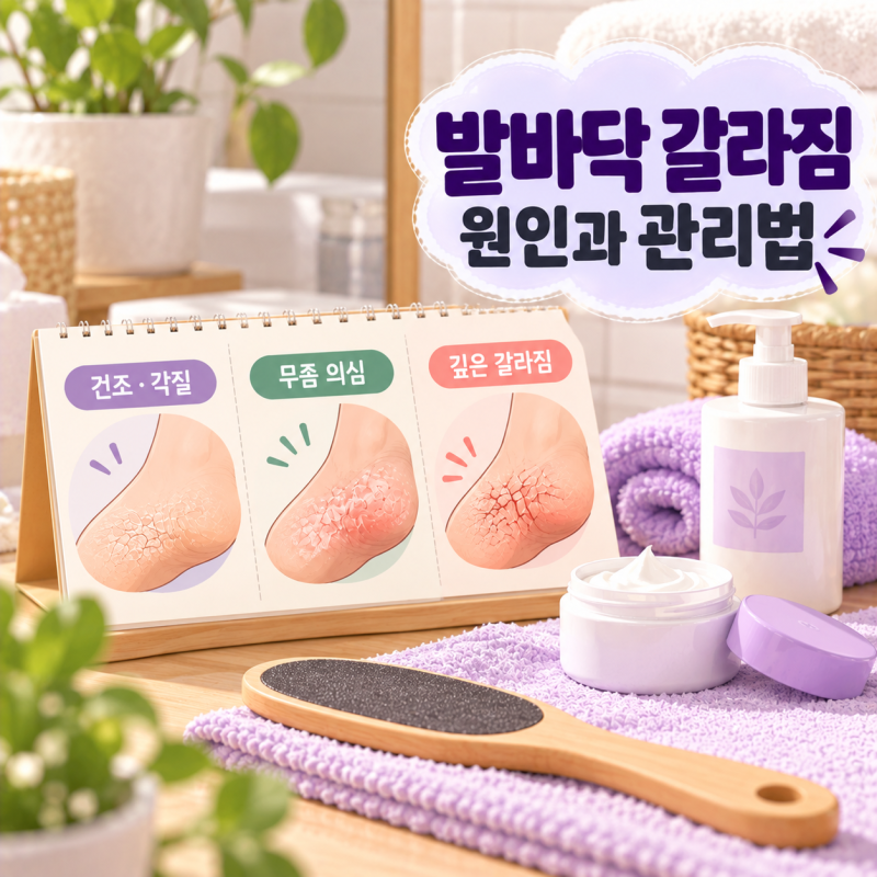 발바닥 갈라짐 원인은? 발뒤꿈치 각질·무좀과 구별하고 관리하는 방법