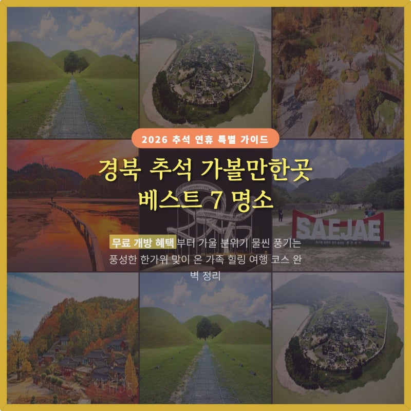 경북 추석 가볼만한곳 베스트 7 명절 연휴 무료 개방 명소와 경상북도 가을 여행 코스 완벽 ....