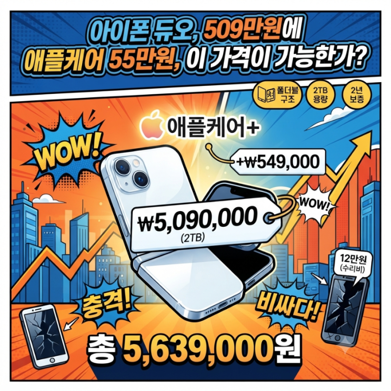 아이폰 듀오 509만원에 애플케어 55만원, 이 가격이 가능한가?