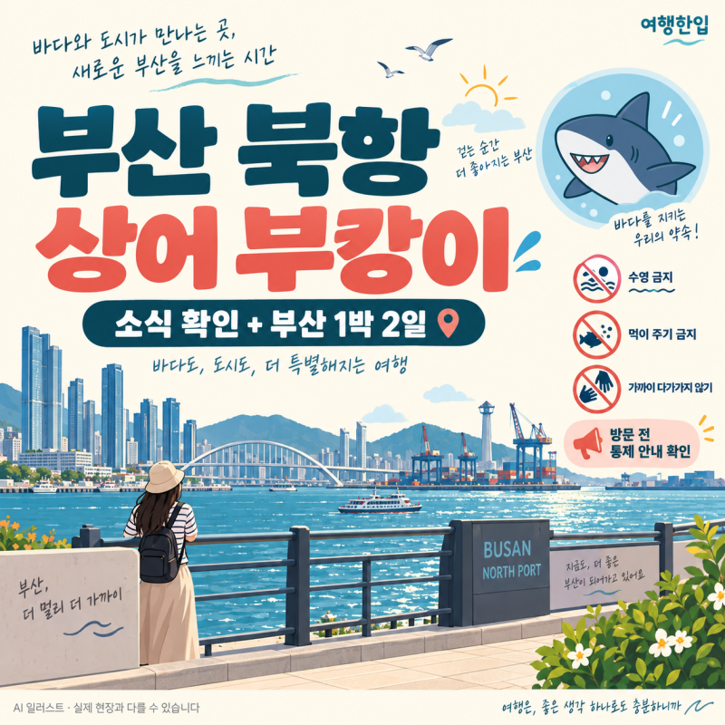 부산 북항 상어 부캉이 소식과 부산 1박 2일 여행 코스