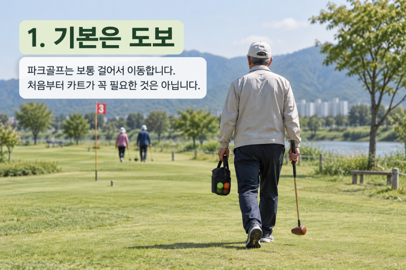파크골프 카트 꼭 필요할까? 손수레·전동카트 코스 안 사용 전 확인할 것