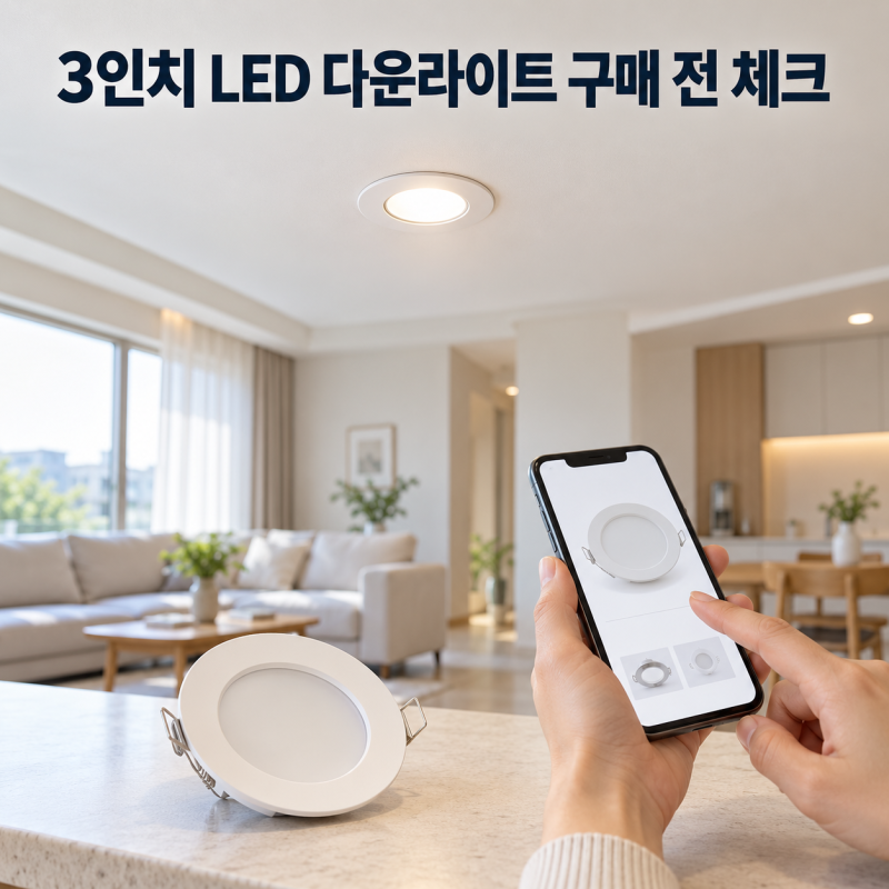전구 교체 전 확인! 3인치 LED 다운라이트 8W 고르는 법
