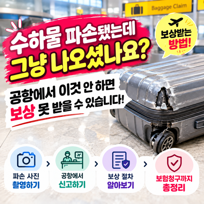수하물 파손됐는데 그냥 나오셨나요? 보상받으려면 지금 확인하세요