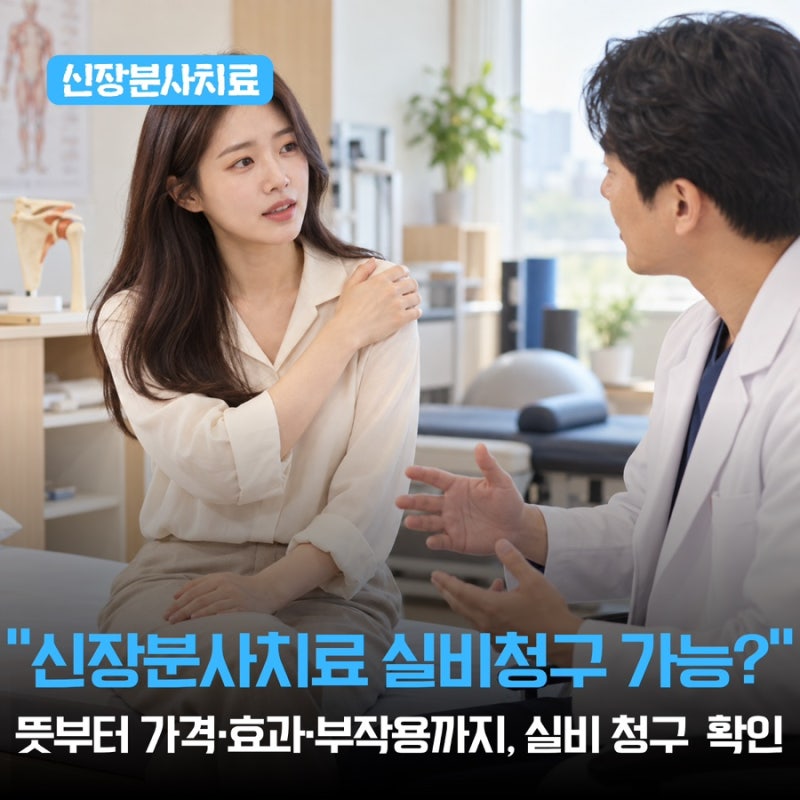 신장분사치료 뜻부터 가격·효과·부작용까지, 실비 청구 전 확인사항
