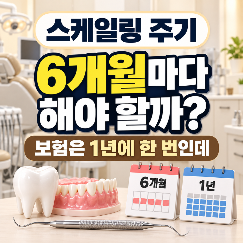 스케일링 주기 6개월마다 해야 할까? 건강보험은 1년에 한 번인데