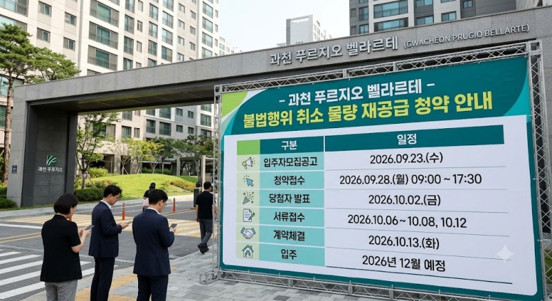 불법행 - 과천 푸르지오 벨라르테 청약 일정 및 핵심 분석