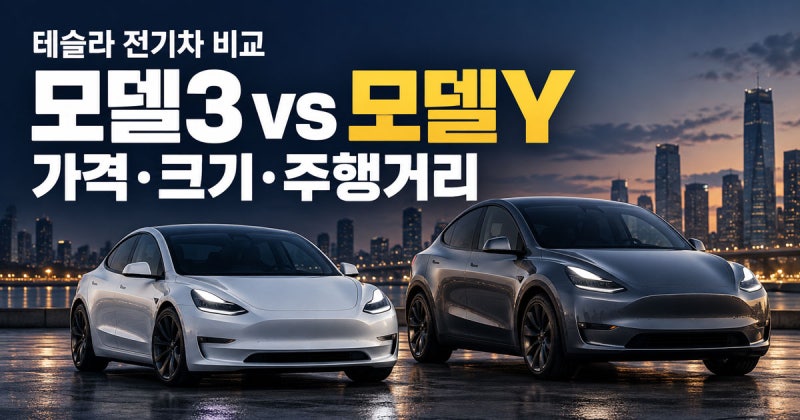 테슬라 모델3 모델Y 차이｜가격·크기·주행거리 비교