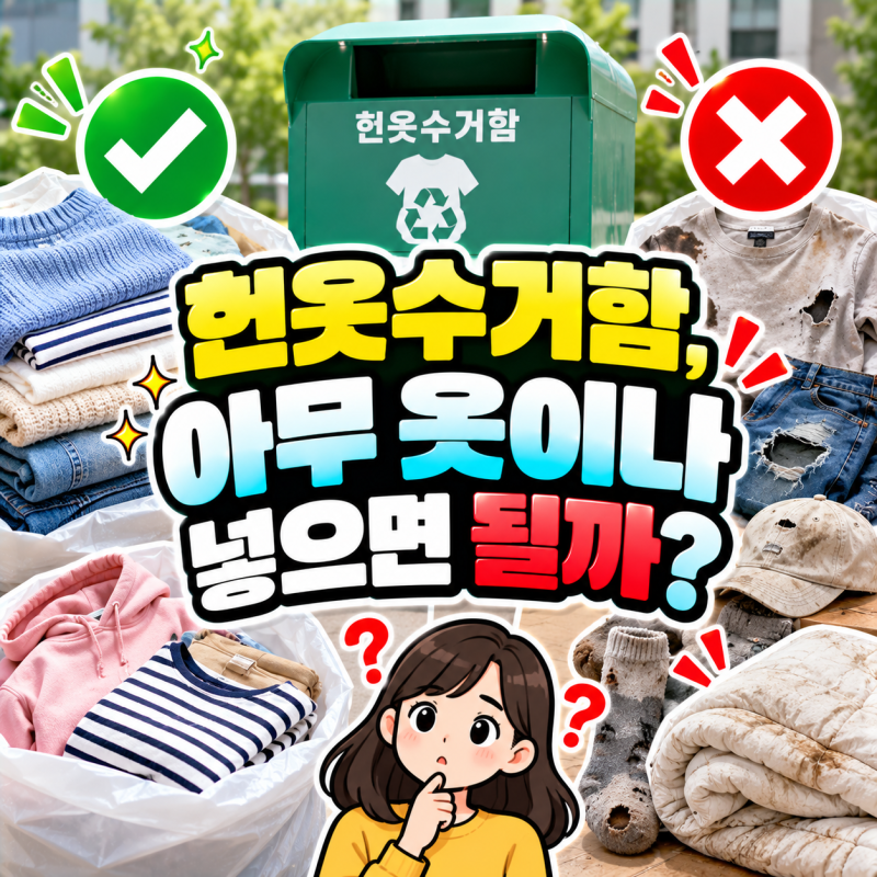 옷 버리는 법, 헌옷수거함에 넣으면 안 되는 옷과 속옷·양말 버리기