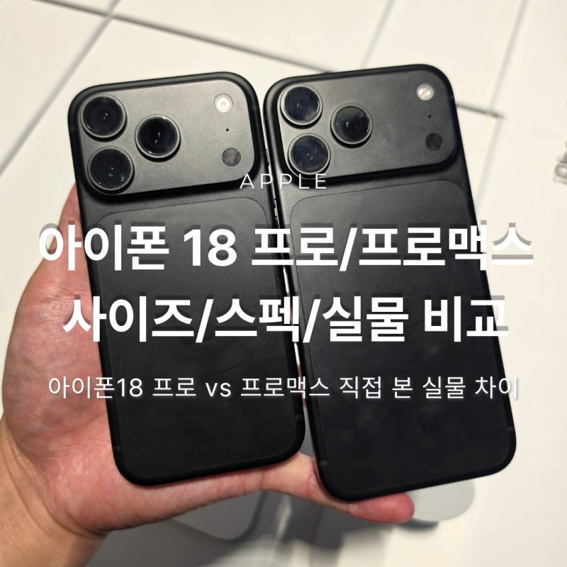 아이폰18 프로 실물 직접 보니｜애플스토어에서 본 프로맥스와 차이