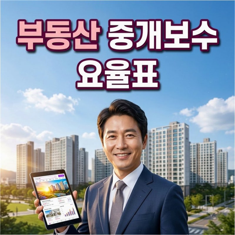부동산 중개보수 요율표 및 계산 방법 꼼꼼하게 확인하여 상한액 초과와 과다 청구 막기