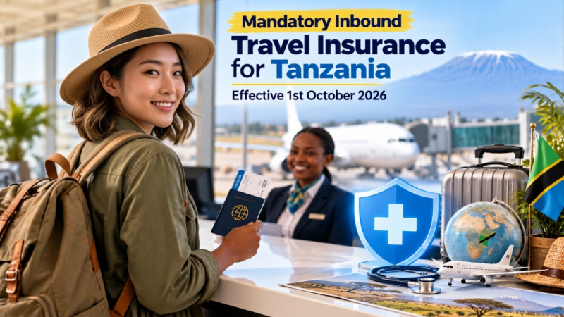 [탄자니아 Tanzania]탄자니아 입국 시 여행자보험 가입 의무화 시행(2026.10.01 부터~ )