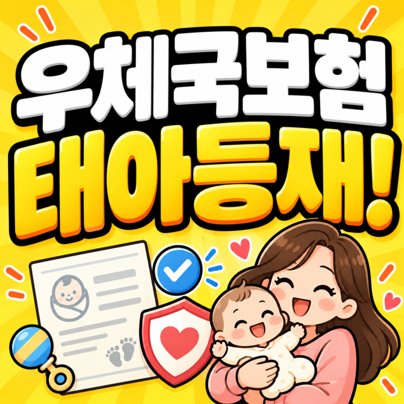 우체국보험 태아등재 서류 모바일 온라인 비대면 방법 1분컷 정리
