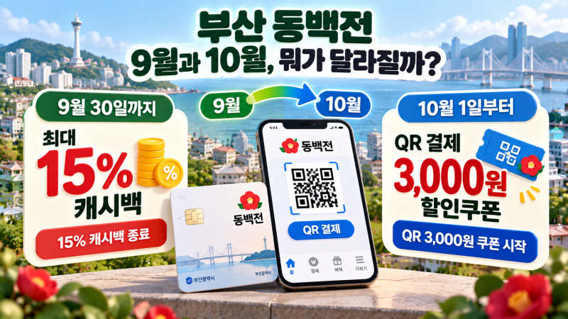 동백전 15% 캐시백 끝나면? 10월부터 이렇게 달라집니다