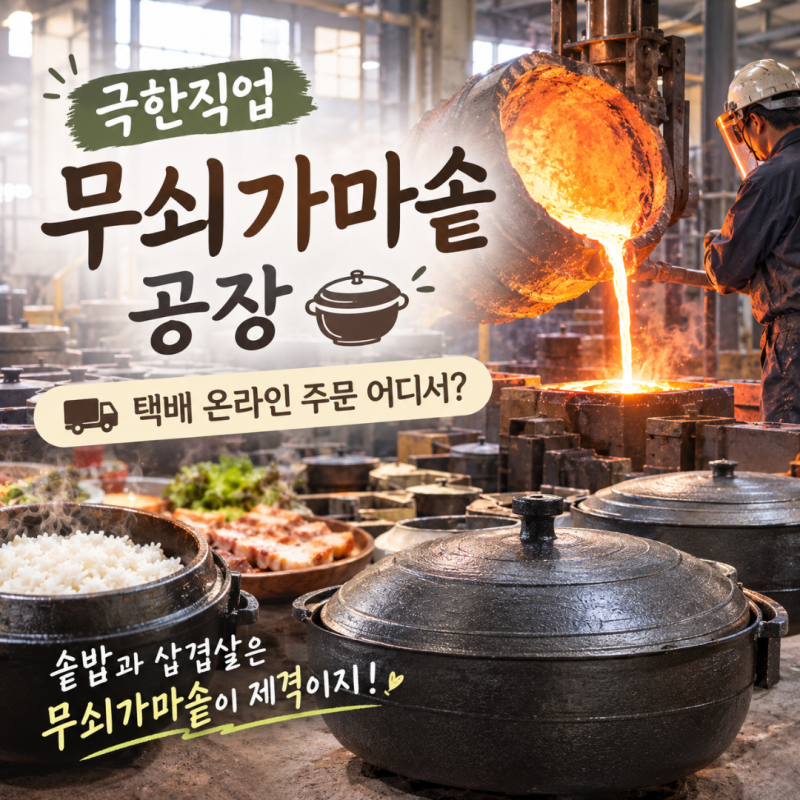 극한직업 무쇠가마솥 공장 택배 온라인 주문 어디서? 위치·가격·후기