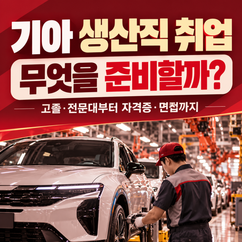 기아 취업 | 기아 생산직 취업은 어떻게 준비할까?｜고졸·전문대부터 자격증·면접까지