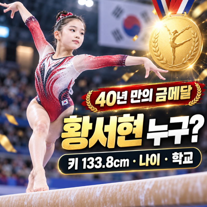 황서현 누구? 키 133.8cm·나이·학교, 40년 만에 금메달 딴 체조 유망주