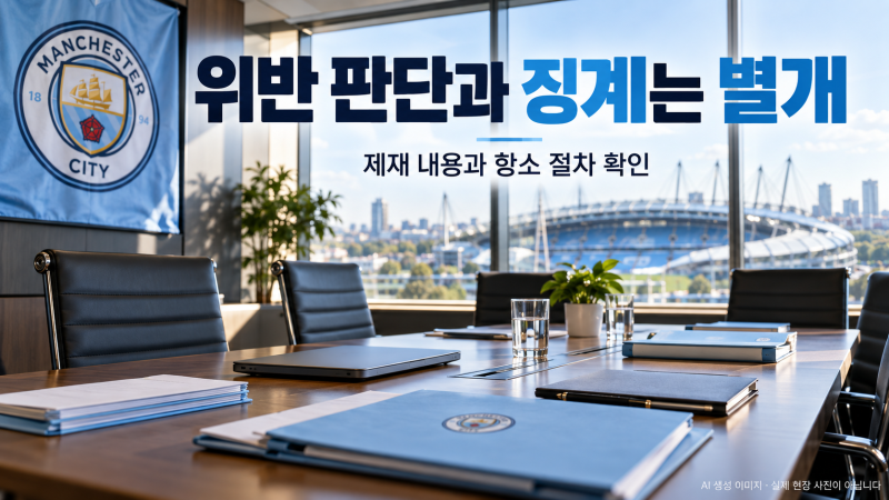 맨시티 재정 규정 위반 논란, 114건 위반 판단 보도와 승점 삭감·강등 가능성은?