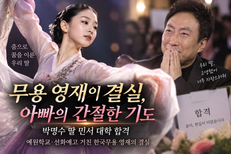 박명수 딸 민서 대학 합격…예원학교·선화예고 거친 한국무용 영재의 결실