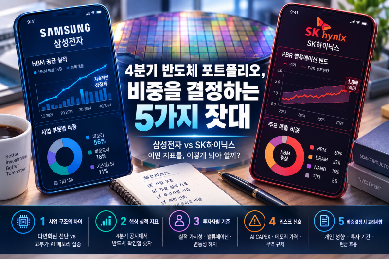 삼성전자 vs SK하이닉스, 4분기 주식 계좌 비중을 결정할 때 봐야 할 5가지