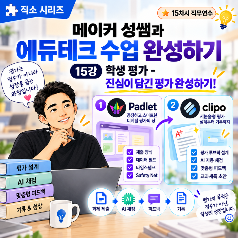 직소[메이커 성쌤 직무연수 소개 15탄] 15차시 학생 평가 - 진심이 담긴 평가 완성하기| Padlet ....