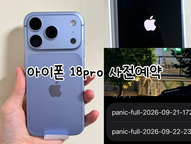 [아이폰 18 프로] KT마켓 사전예약 배송 후기/갑작스러운 패닉풀 증상 & 센터 교환 솔직 후기 / ....
