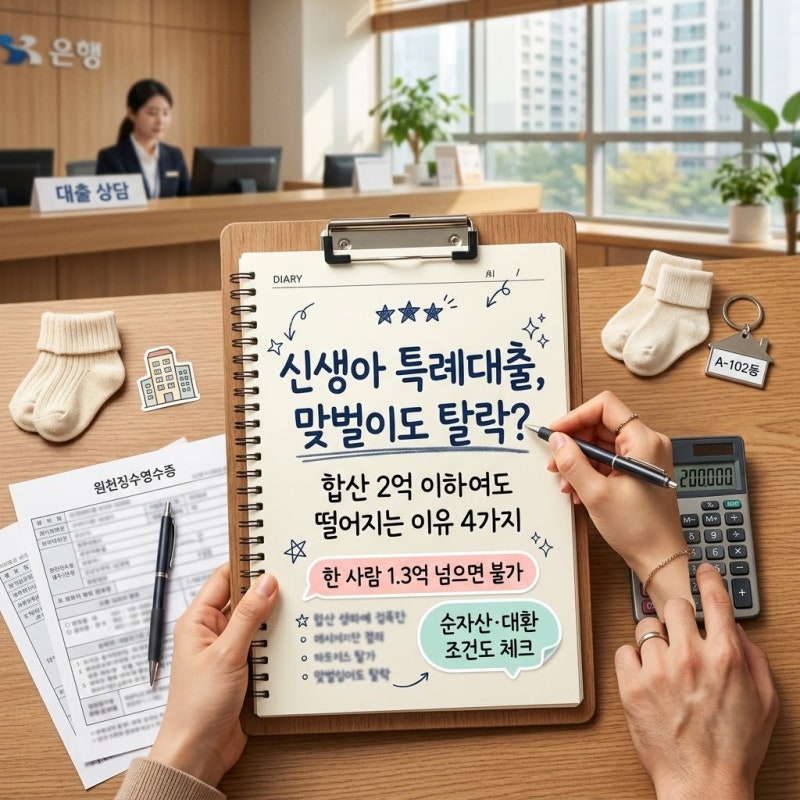 신생아 특례대출, 맞벌이 2억이라더니 왜 떨어질까? 숨은 탈락 요인 4가지