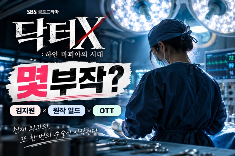 닥터X 몇부작? 김지원 등장인물·원작 일드·OTT 총정리