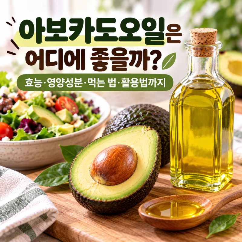 아보카도오일은 어디에 좋을까? 효능·영양성분·먹는 법·활용법까지