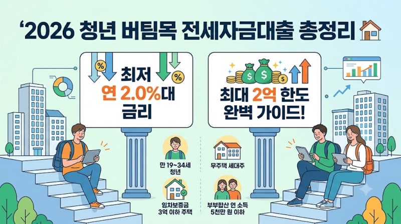 2026년 청년 버팀목 전세자금대출 자격 조건 및 금리·한도 완벽 가이드