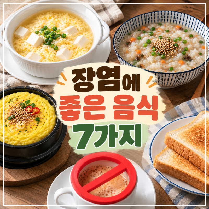 장염에 좋은 음식 뭐가 있을까? 흰죽 말고 먹기 좋은 7가지