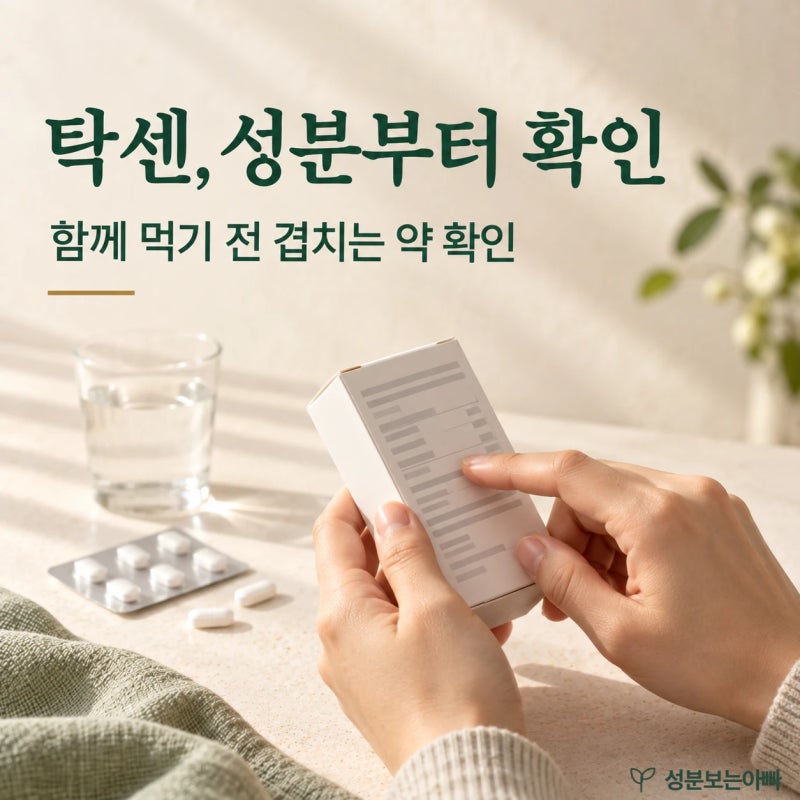 탁센 종류별 성분 차이와 함께 먹을 때 주의할 약