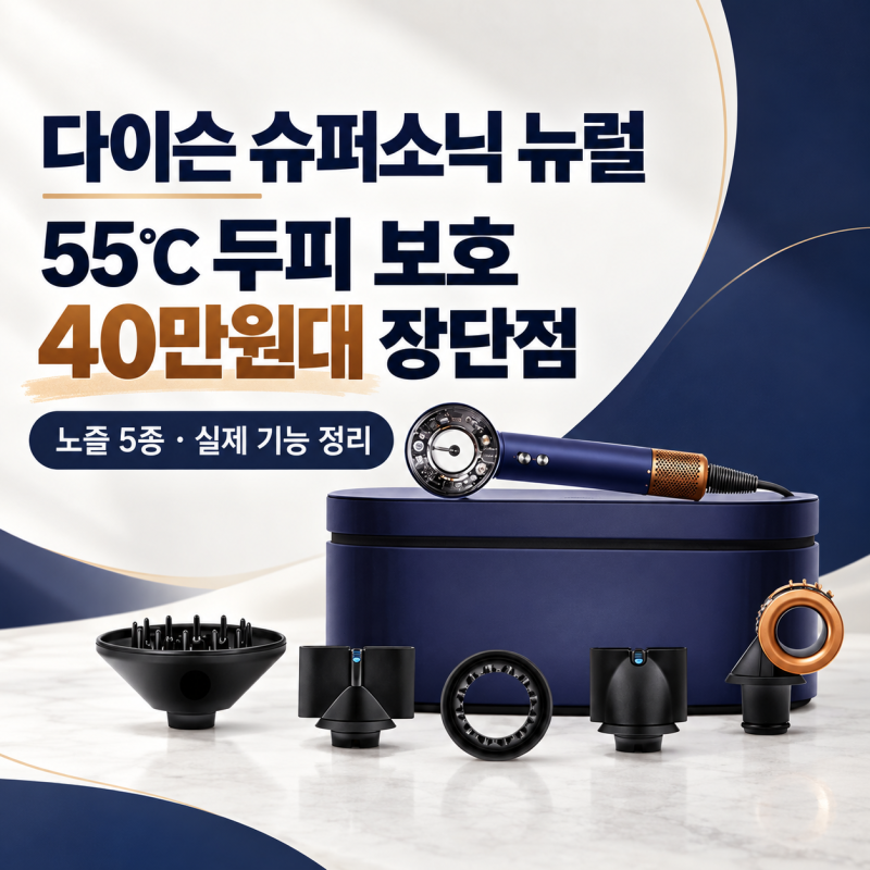 다이슨 슈퍼소닉 뉴럴 살까 말까?｜40만원대 가격에 55℃ 두피보호가 값어치 할까 [드라이기_1....