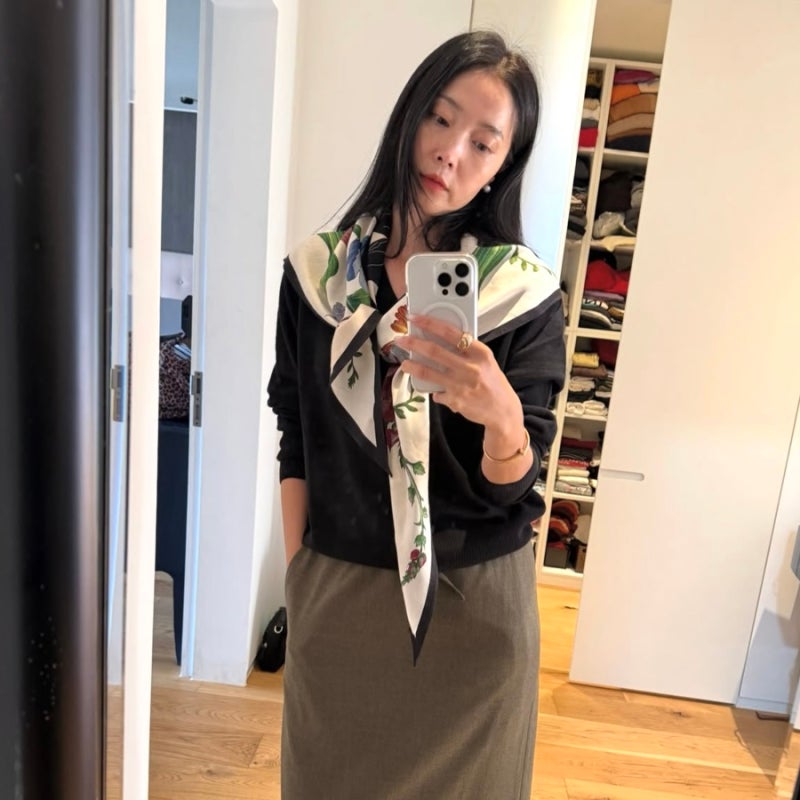 "당연히 에르메스인줄.." 오윤아 실크 스카프 어디꺼길래?