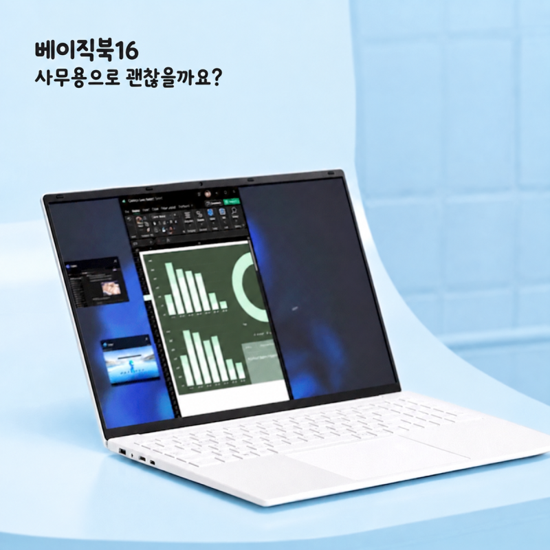 베이직스 노트북 16 사무용으로 괜찮을까요? 화면, 메모리, 포트 살펴보기