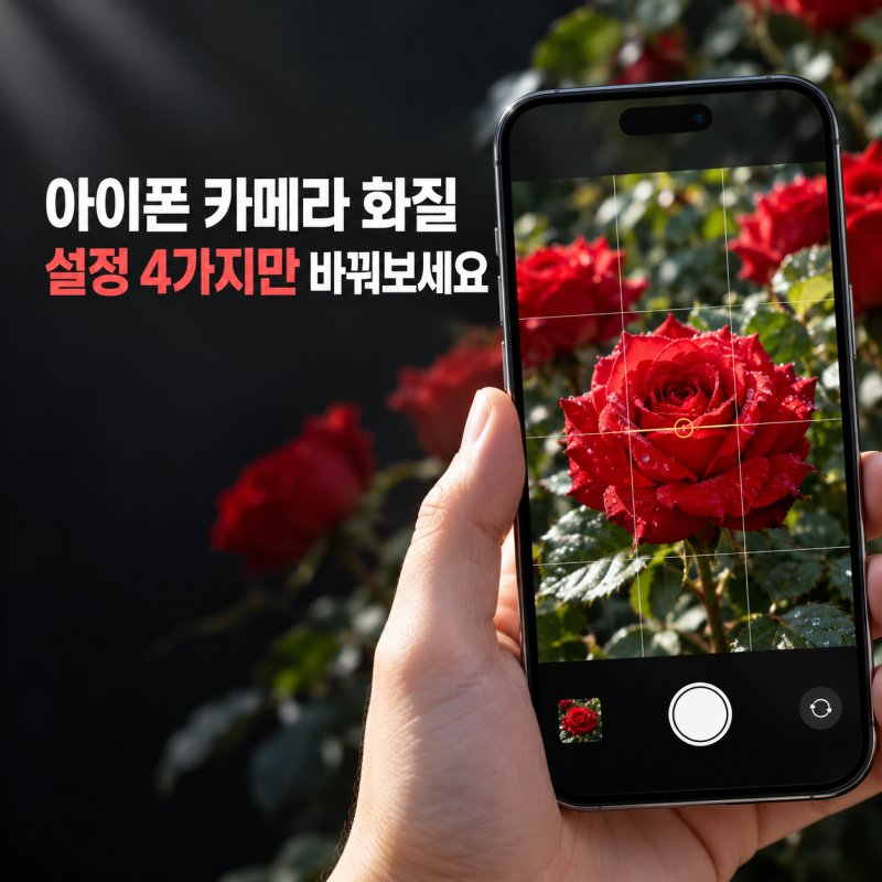아이폰 카메라 화질이 아쉽다면? 사진 잘 찍는 설정 4가지
