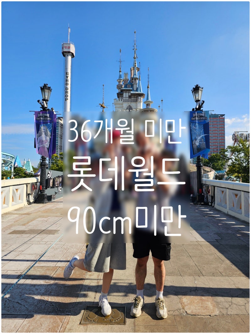 90cm 미만 아기랑 롯데월드, 36개월 미만 무료 놀이 기구부터 주차 동선 식당까지 꿀팁