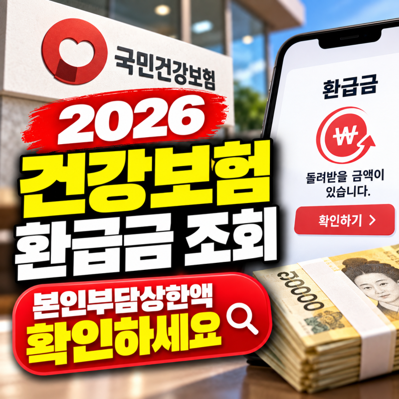 건강보험 환급금 조회 2026, 문자 없어도 받을 돈 있을까? ‘본인부담상한액’부터 확인하세....