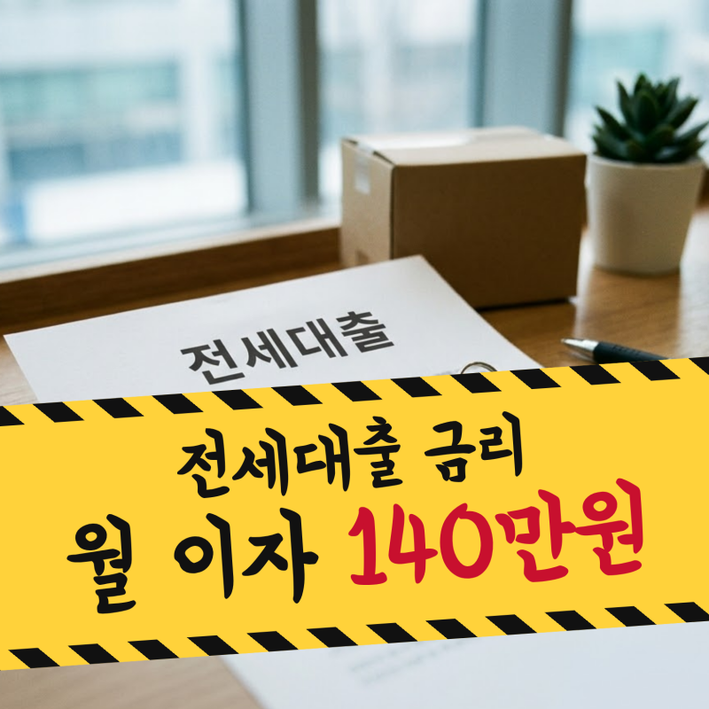전세대출 금리 4.19%, 서울 전세 6억 월 이자 140만원과 은행별 금리비교
