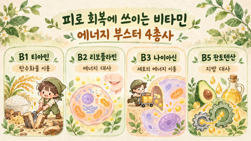 직장인 만성피로 영양제 추천: 비타민B 군 고함량보다 성분표(함량)를 봐야 하는 이유
