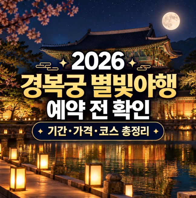 2026 경복궁 별빛야행 예약 전 확인, 기간·가격·코스 총정리