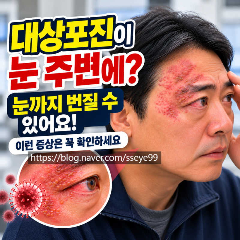 송탄성모안과 : 눈 주변 대상포진, 눈까지 번질 수 있나요? 눈 통증·충혈 있을 때 안과 검사....