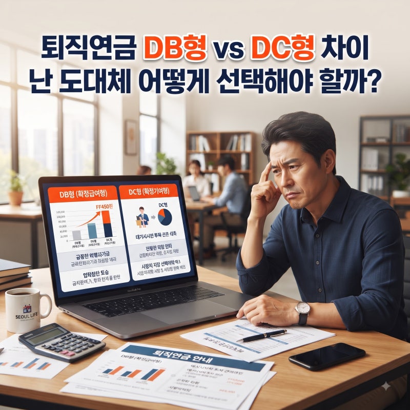 퇴직연금 DB형 vs DC형 차이 : 임금상승률이 낮다면 DC형 전환이 유리한 이유