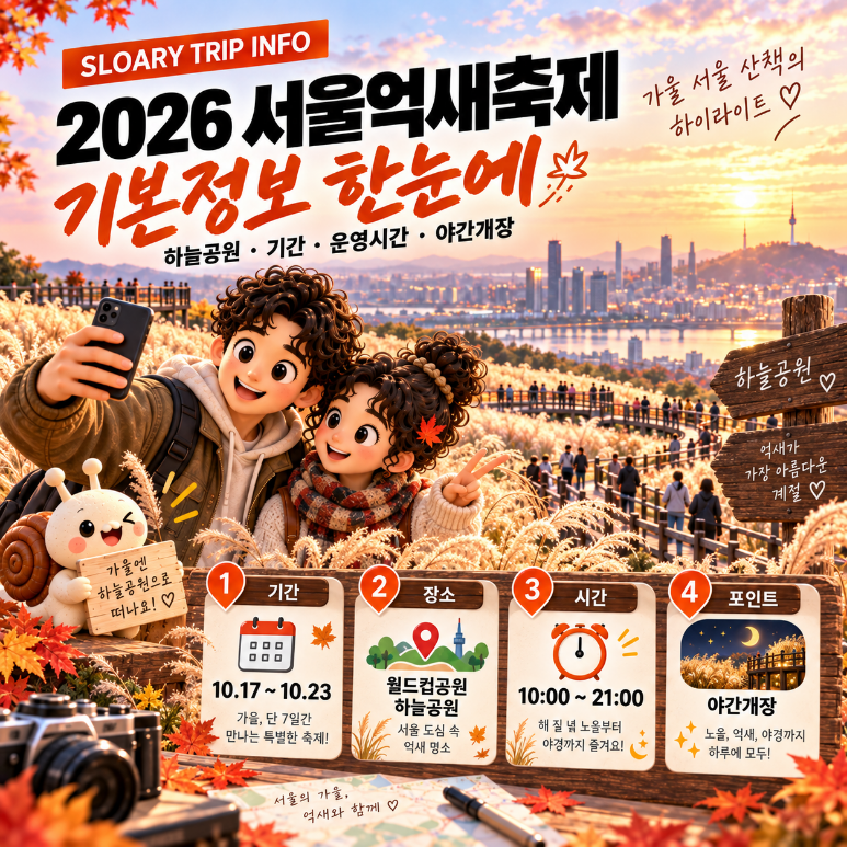 2026 서울억새축제｜하늘공원 기간·야간개장·리본마켓 총정리