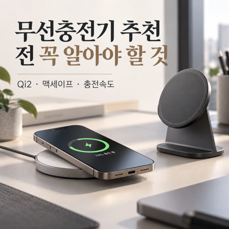 무선충전기 추천 전 꼭 알아야 할 것, Qi2·맥세이프·충전속도 차이 총정리