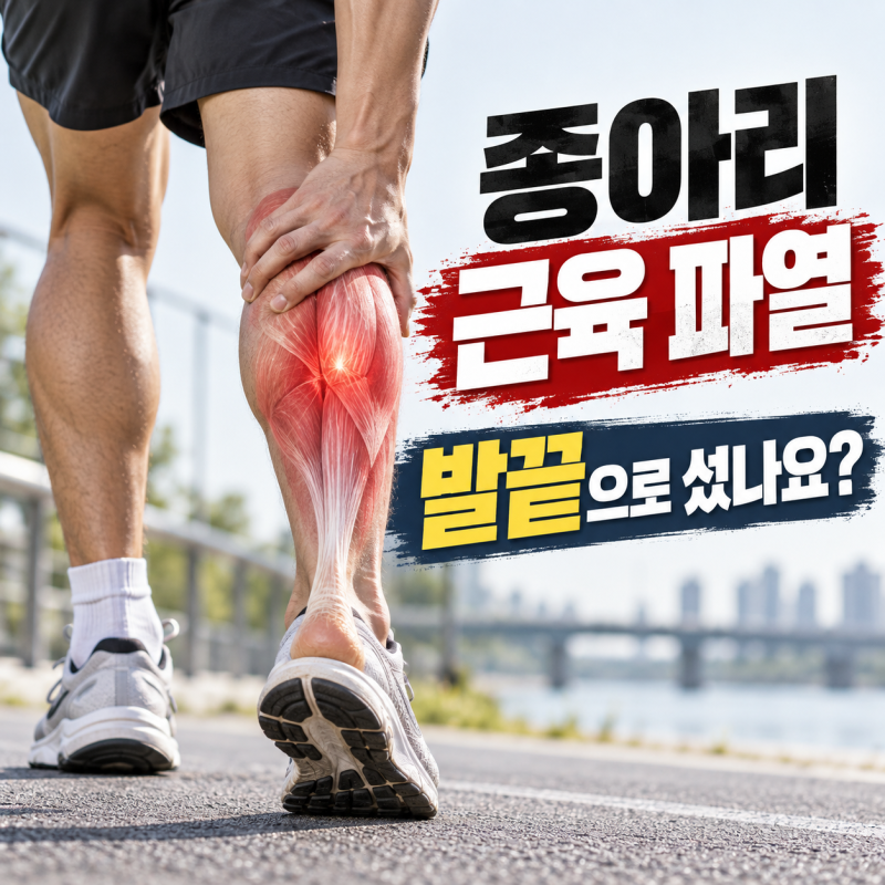 종아리 근육 파열 뚝 소리 뒤 발끝으로 서 보는 이유