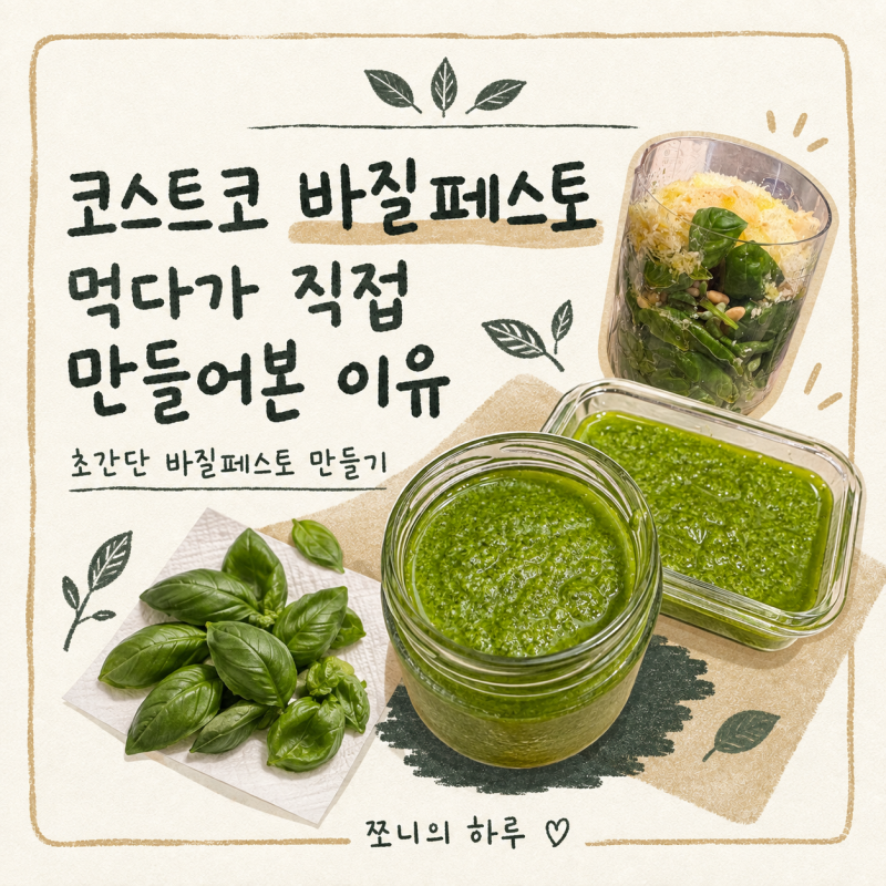코스트코 바질페스토 먹다가 직접 만들어본 이유, 초간단 바질페스토 만들기