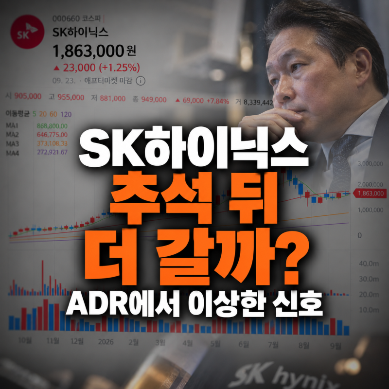 SK하이닉스 주가 추석 뒤 '본격적으로' 더 갈까, ADR에서 ‘이상한 신호’ 나왔다
