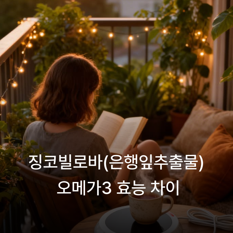 징코빌로바(은행잎추출물) vs 오메가3 효능 차이, 혈행 영양제 고르는 법 (ft. 중성지질 개선)