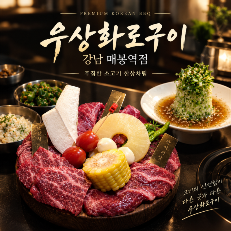 [서울 매봉]: 우상화로구이 강남 매봉역점, 매봉역 맛집에서 즐기는 소고기 화로구이
