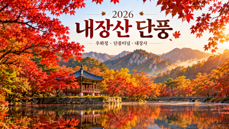 2026 내장산 단풍 절정 언제? 우화정·단풍터널·내장사 가을여행 코스 총정리